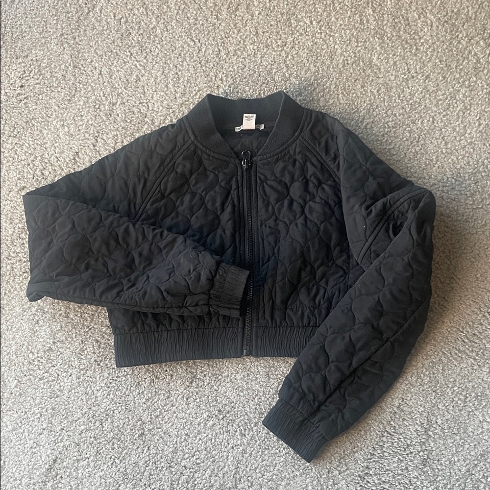 Forever 21 Black Quilted Bomber Jacket